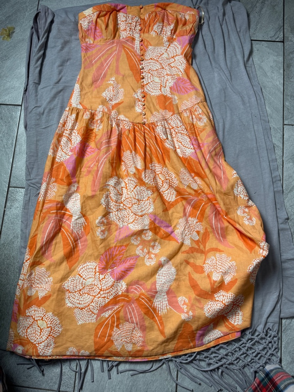 Farm Rio x Anthropologie Linen Blend- NWT (missing 3 buttons; use NOT impacted - Picture 7 of 9